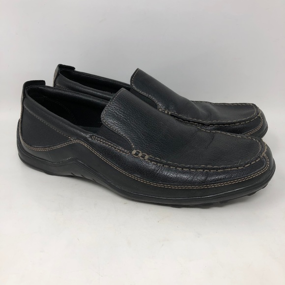 cole haan black slip on shoes